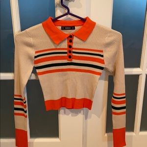 Brand New Collard Crop Top